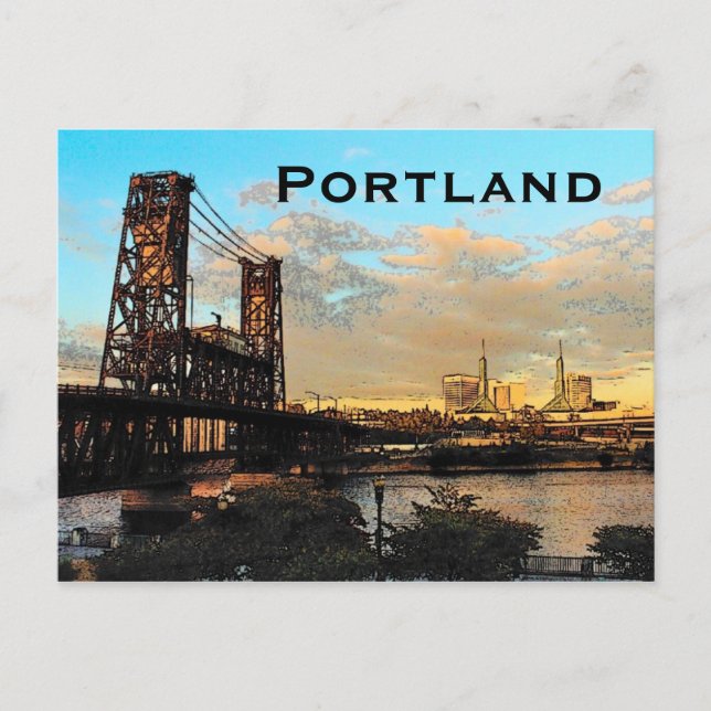 Portland Bridge Postcard (Front)