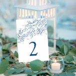 Portland Casco Bay Map Elegant Navy Wedding Table Number<br><div class="desc">These charming Portland, Maine map table numbers feature a map of Casco Bay and are perfect for your seaside wedding reception at Ocean Gateway, Brick South, or any of the other great venues in Portland, Maine. They also make great table numbers for rehearsal dinners or any other large party. Map...</div>