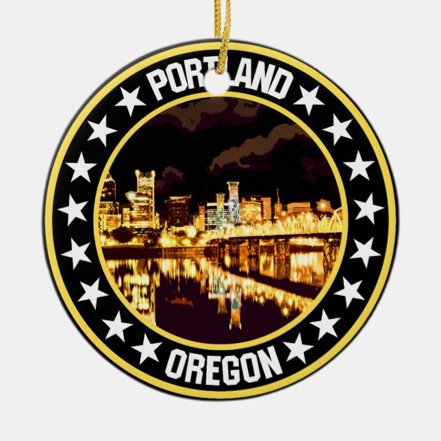 Portland                                           ceramic tree decoration (Front)