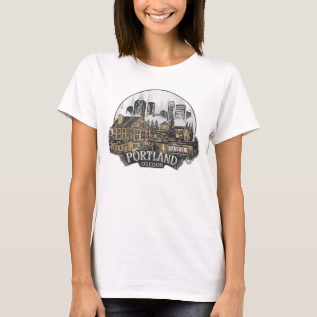 Portland City Oregon USA T-Shirt (Front)