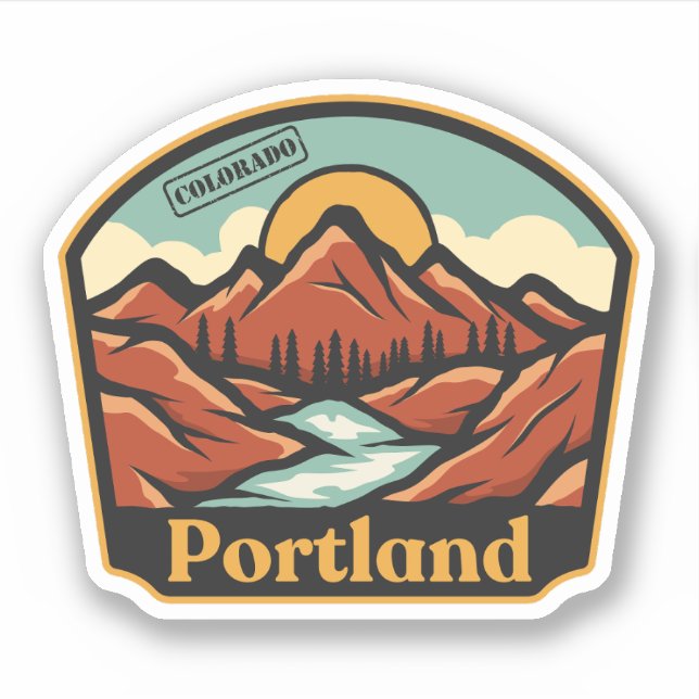 Portland, Colorado Sticker (Front)
