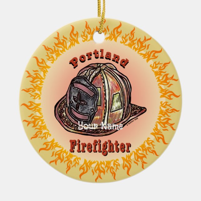 Portland Firefighter  ornament (Front)