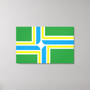 Portland flag canvas print