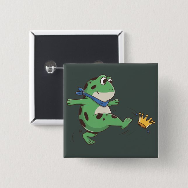 Portland Frog Protest Anti ICE  15 Cm Square Badge (Front & Back)