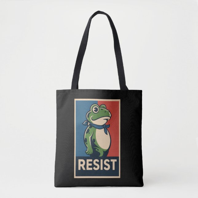 Portland Frog Protest Anti Ice Resistance I Stand  Tote Bag (Front)