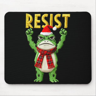 Portland Frog Protest Frog Women No Kings Christma Mouse Pad