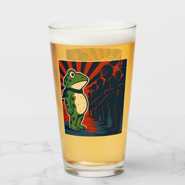 Portland Frog Protest Glass (Back Filled)