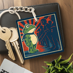 Portland Frog Protest Key Ring