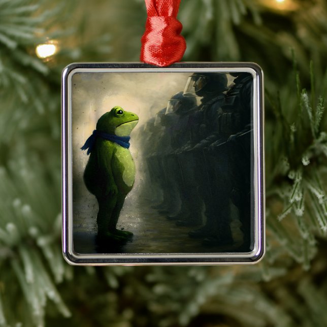 Portland Frog Protest Metal Tree Decoration (Tree)