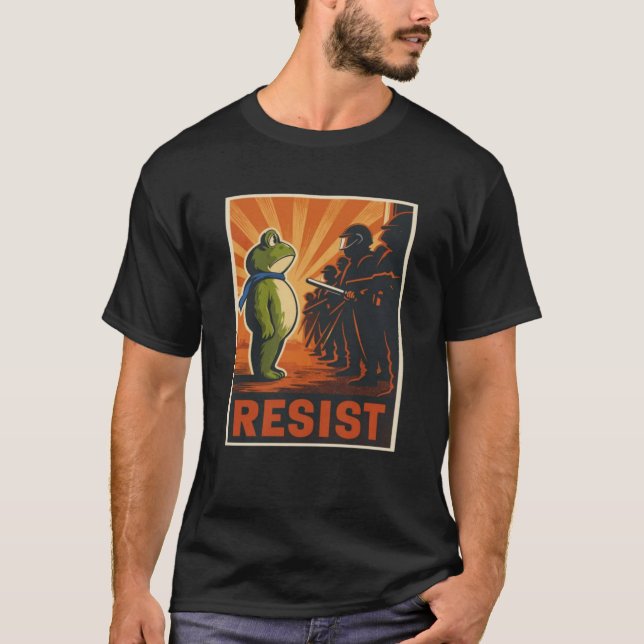 Portland Frog Protest Resist  T-Shirt (Front)