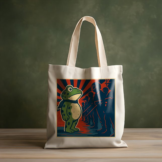 Portland Frog Protest Tote Bag (Creator Uploaded)