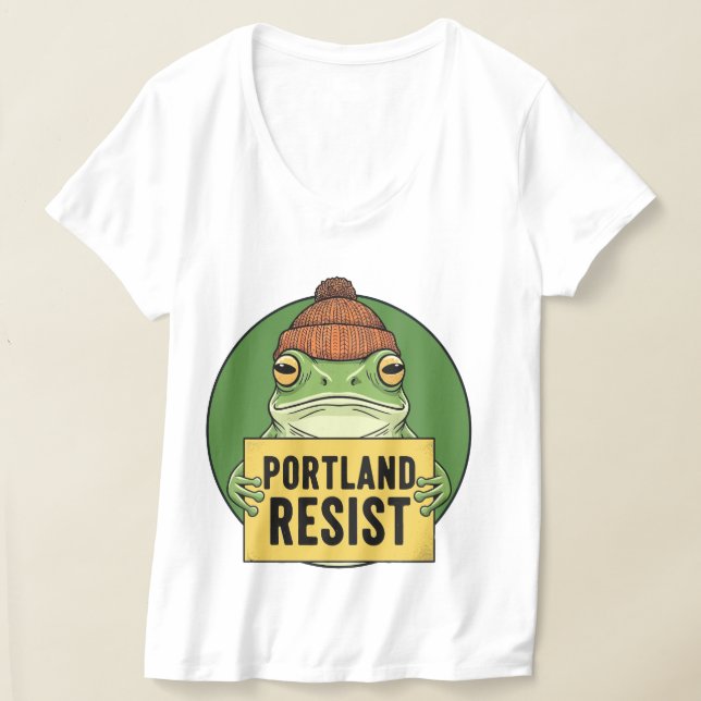 Portland Frog Resist Activist T-Shirt (Laydown)