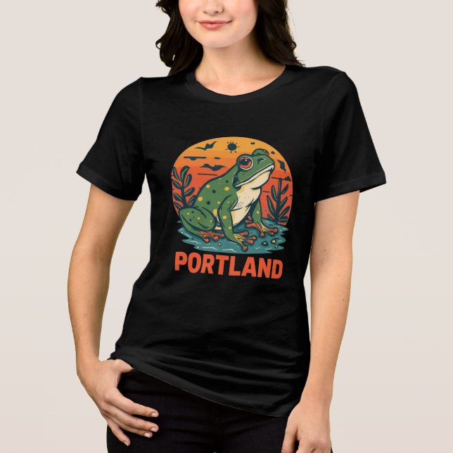 Portland Frog Tri-Blend Shirt (Front)