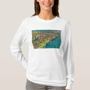 Portland from Air showing Bridges and T-Shirt