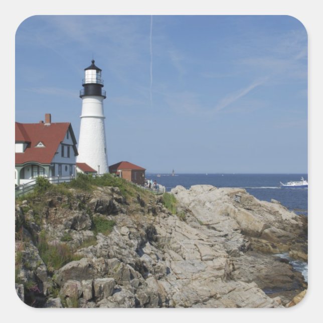Portland Head Light, Cape Elizabeth,Maine, Square Sticker (Front)