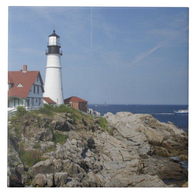 Portland Head Light, Cape Elizabeth,Maine, Tile (Front)