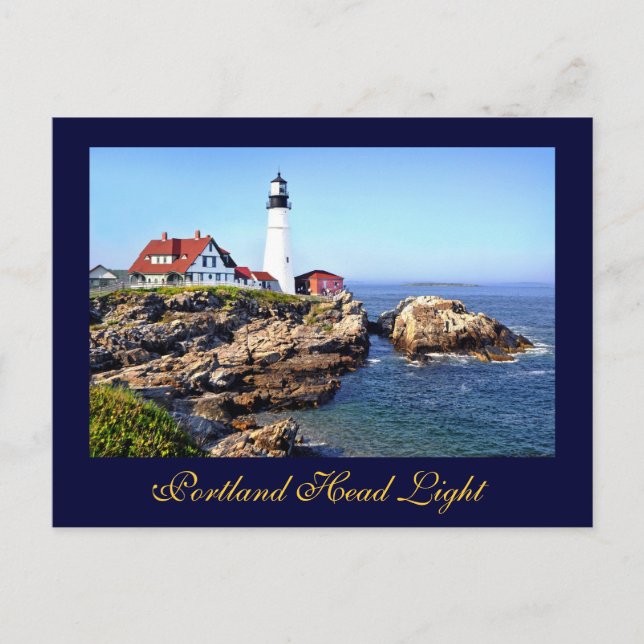 Portland Head Light, Cape Elizabeth, Maine, U.S.A. Postcard (Front)