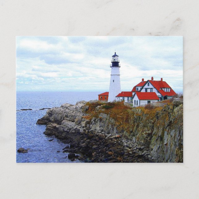 Portland Head Light House, Maine, Postcard (Front)