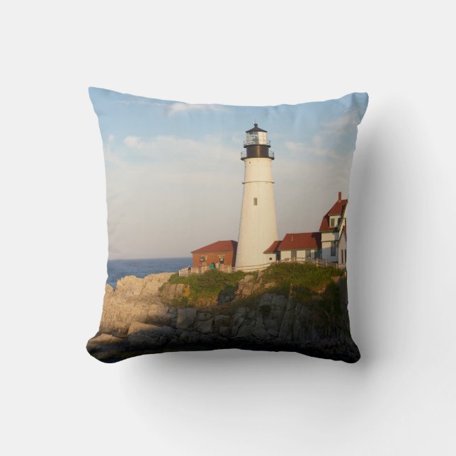 Portland Head Light Lighthouse Cushion (Front)