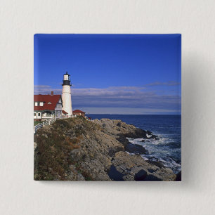 Portland Head Light Lighthouse Maine 15 Cm Square Badge