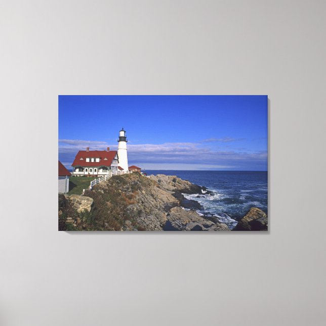 Portland Head Light Lighthouse Maine Canvas Print (Front)