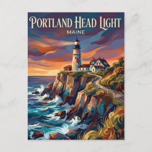 Portland Head Light USA Postcard