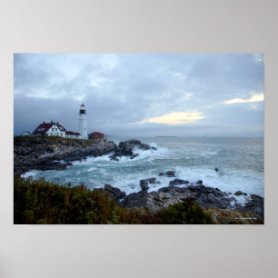 Portland Head Lighthouse at Sunrise Poster