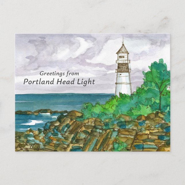 Portland Head Lighthouse Cape Elizabeth Maine  Postcard (Front)