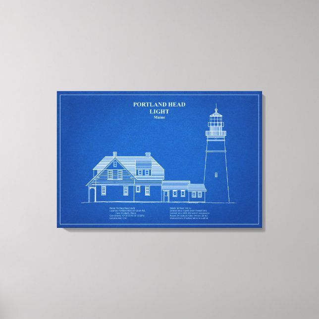 Portland Head Lighthouse - Maine – AD Canvas Print (Front)