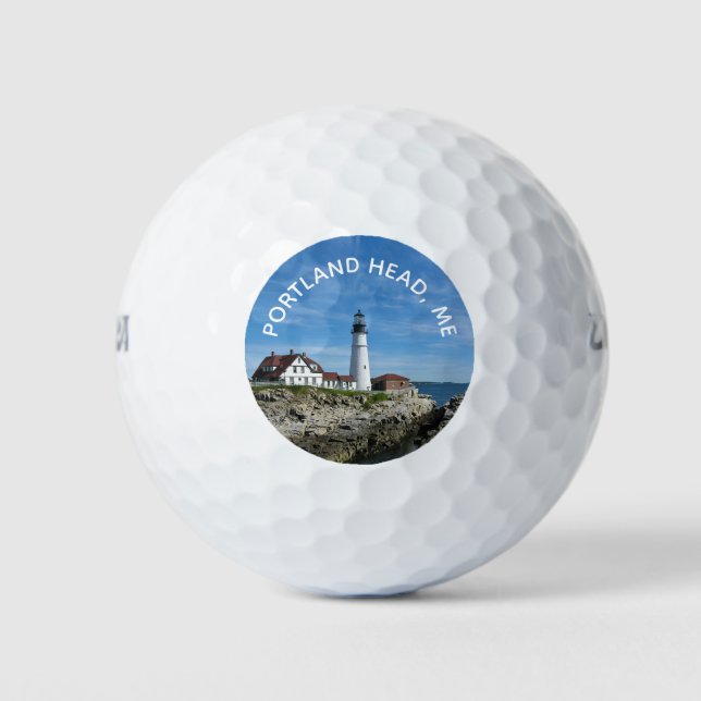 Portland Head Lighthouse Maine Photo  Golf Balls (Front)