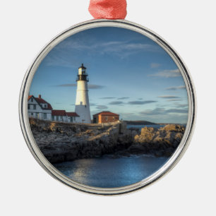 Portland Head Lighthouse Metal Tree Decoration