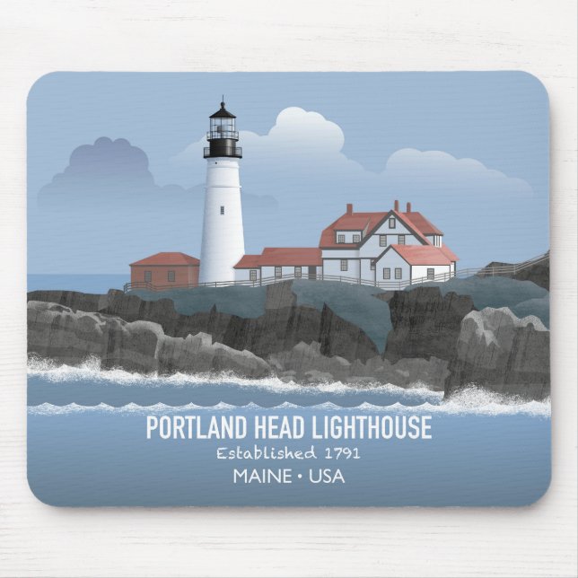 Portland Head Lighthouse Mouse Pad (Front)