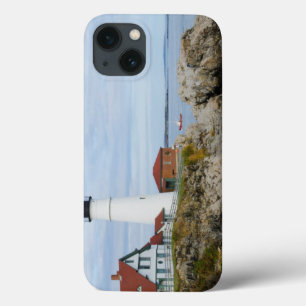 Portland Headlight lighthouse on rocky shore iPhone 13 Case