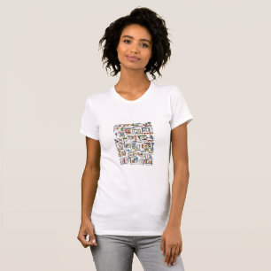 Portland-Hip Modern Geometric Watercolor Art T-Shirt