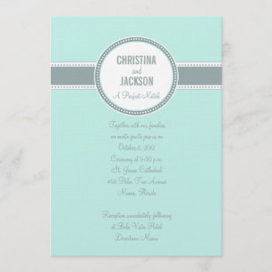 Portland Invite:  Teal Invitation