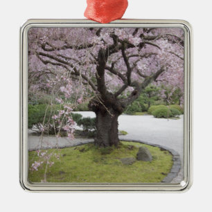 Portland Japanese Gardern, Portland, Oregon, Metal Tree Decoration