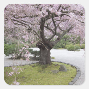Portland Japanese Gardern, Portland, Oregon, Square Sticker