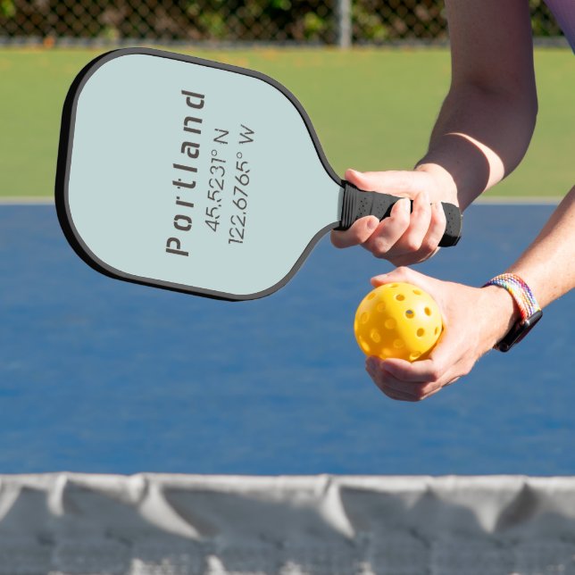 Portland Latitude & Longitude Pickleball Paddle (Insitu)