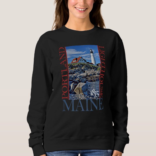 Portland Lighthouse Maine 1875  1 Sweatshirt (Front)