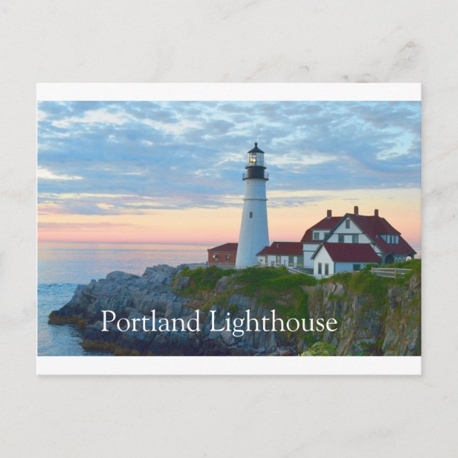 Portland Lighthouse Postcard (Front)