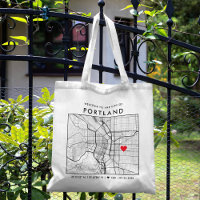 Portland Love Locator | City Map Wedding Welcome