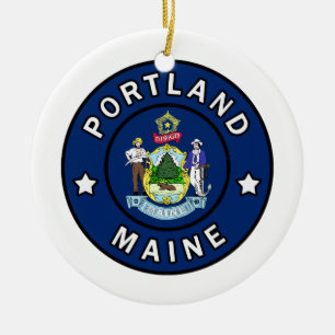 Portland Maine Ceramic Tree Decoration