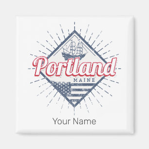 Portland Maine City United States Vintage USA Magnet