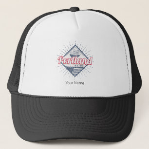 Portland Maine City United States Vintage USA Trucker Hat