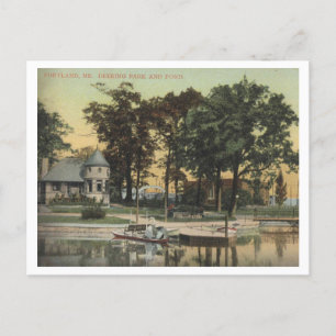 Portland Maine, Deering Park, 1908 Vintage Style Postcard