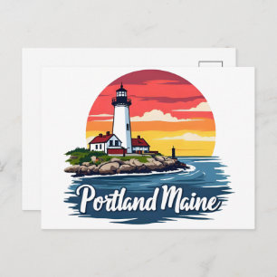 Portland, Maine   Lighthouse Postcard