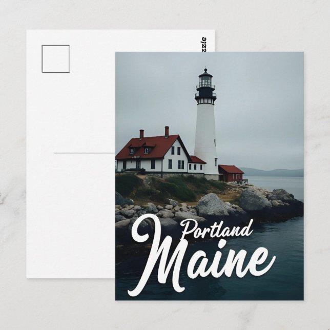 Portland, Maine | Lighthouse Postcard (Front/Back)