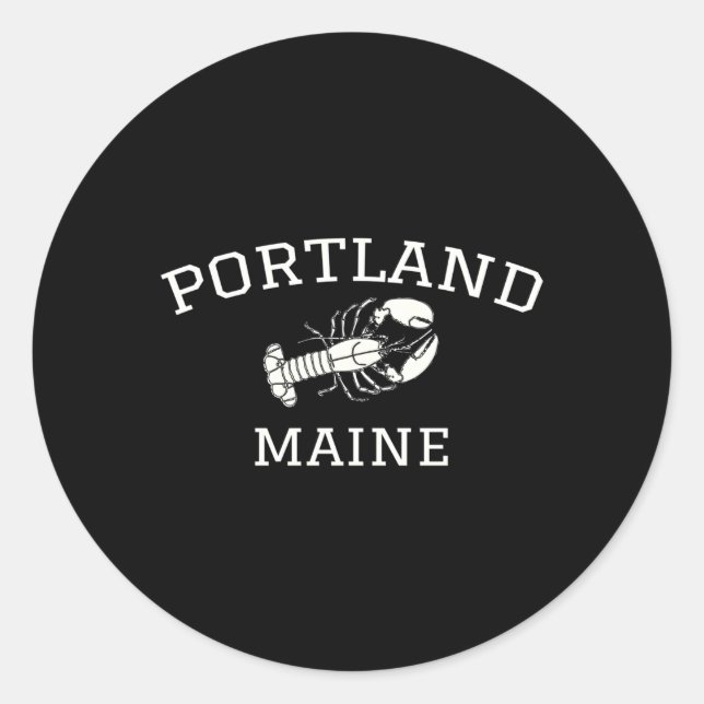 Portland Maine Lobster Product Classic Round Sticker (Front)