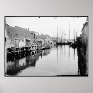 Portland, Maine Old Fishing Docks Poster