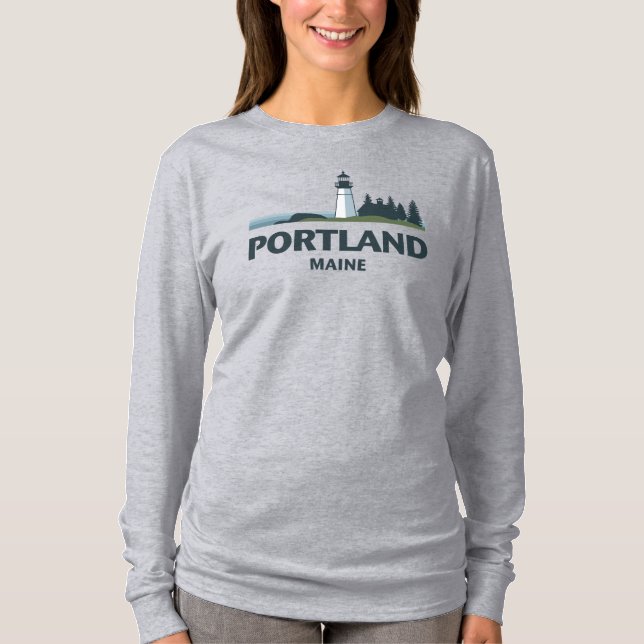 Portland Maine United States T-Shirt (Front)